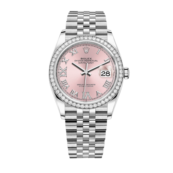 Rolex Datejust 36 Pink Roman Diamond Dial
