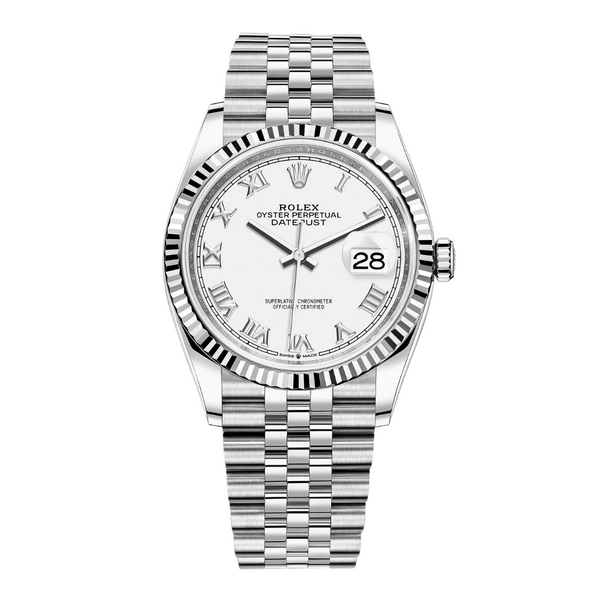 Rolex Datejust 36 White Roman Dial