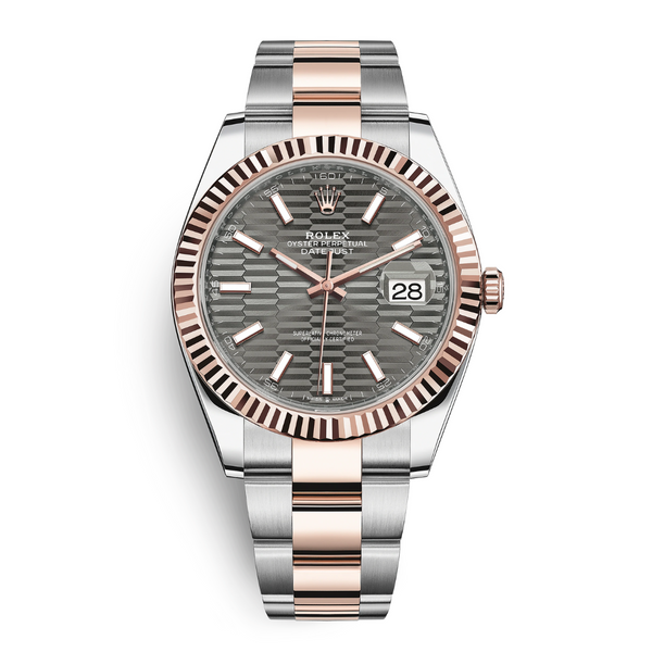 Rolex Datejust 41 Grey Fluted Motif Dial