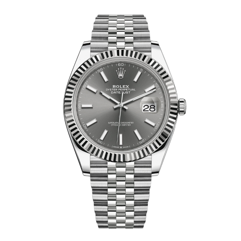 Rolex Datejust 41 Rhodium Index Dial