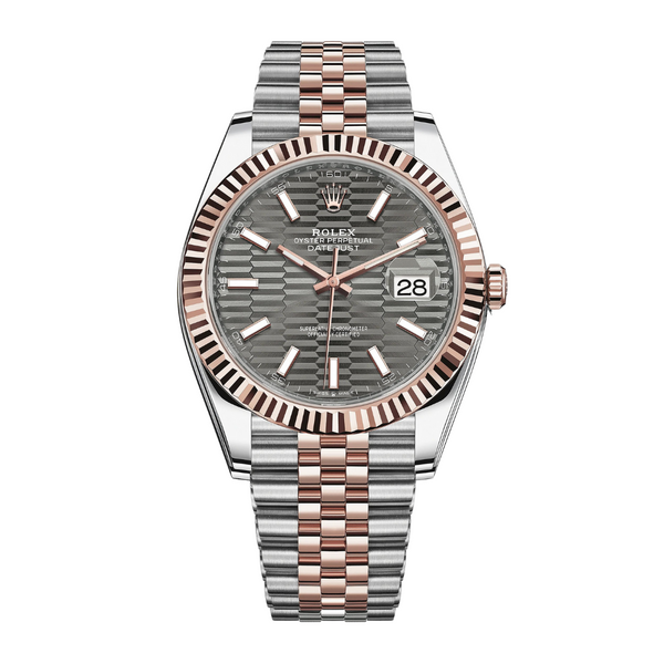 Rolex Datejust 41 Grey Fluted Motif Dial