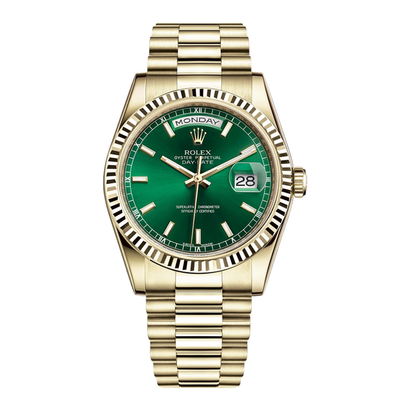 Rolex Day-Date 36 Green Index Dial