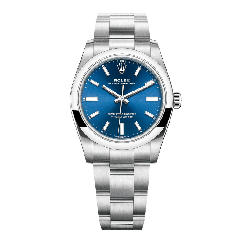Rolex Oyster Perpetual 34 Bright Blue Dial